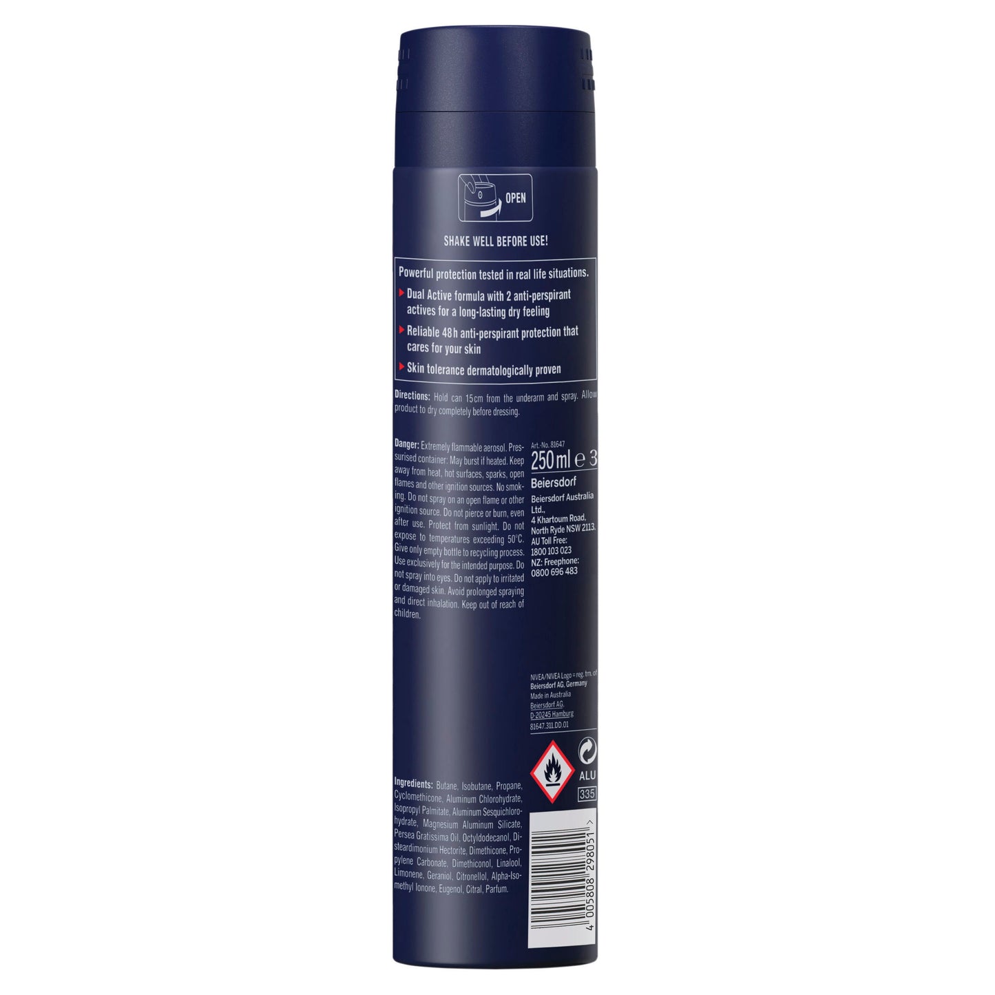 NIVEA MEN EVERYDAY ACTIVE DRY ANTIPERSPIRANT DEODORANT 250ML - Cutprice Online