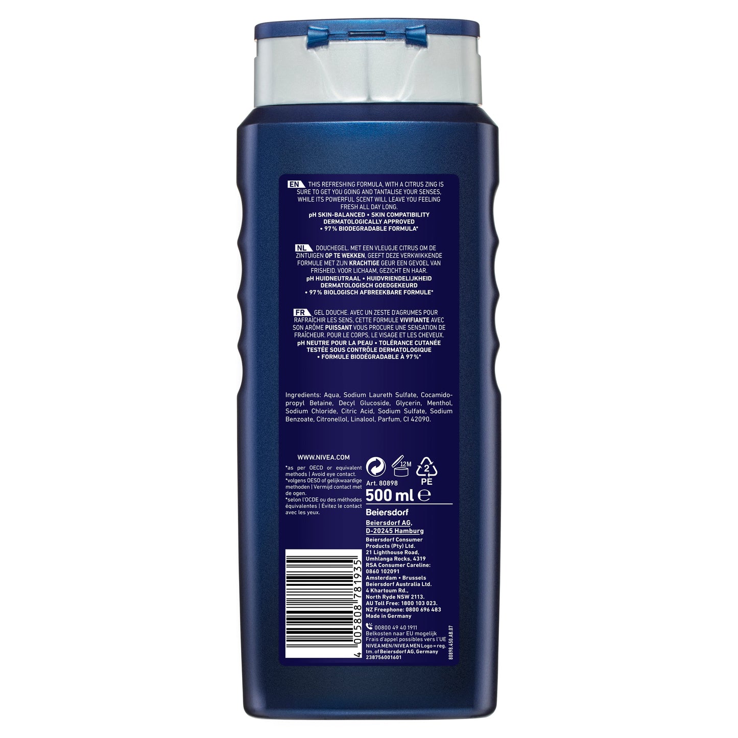 Nivea for Men Power Refresh Shower Gel 500ml - Cutprice Online