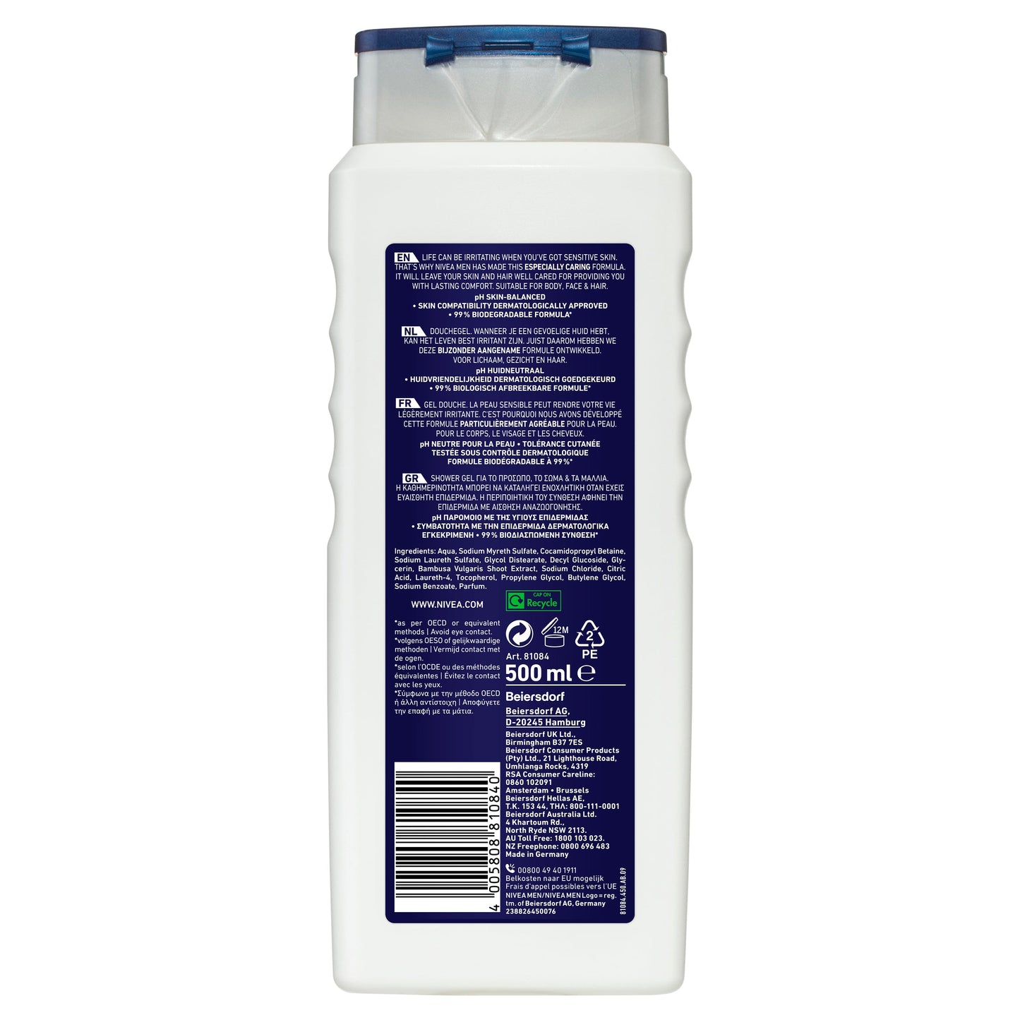 Nivea For Men Sensitive Shower Gel 500ml - Cutprice Online