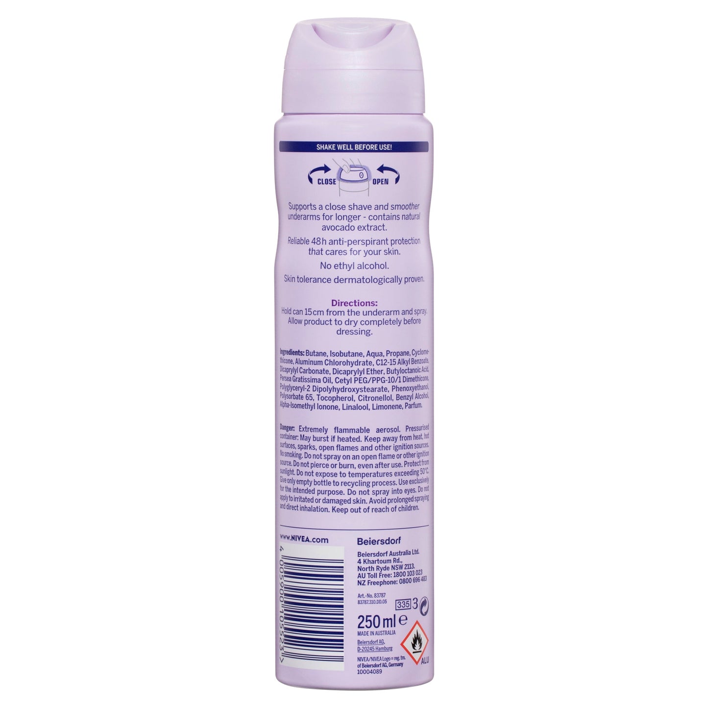 Nivea for Women Deodorant Aerosol Double Effect White Senses 250ml - Cutprice Online