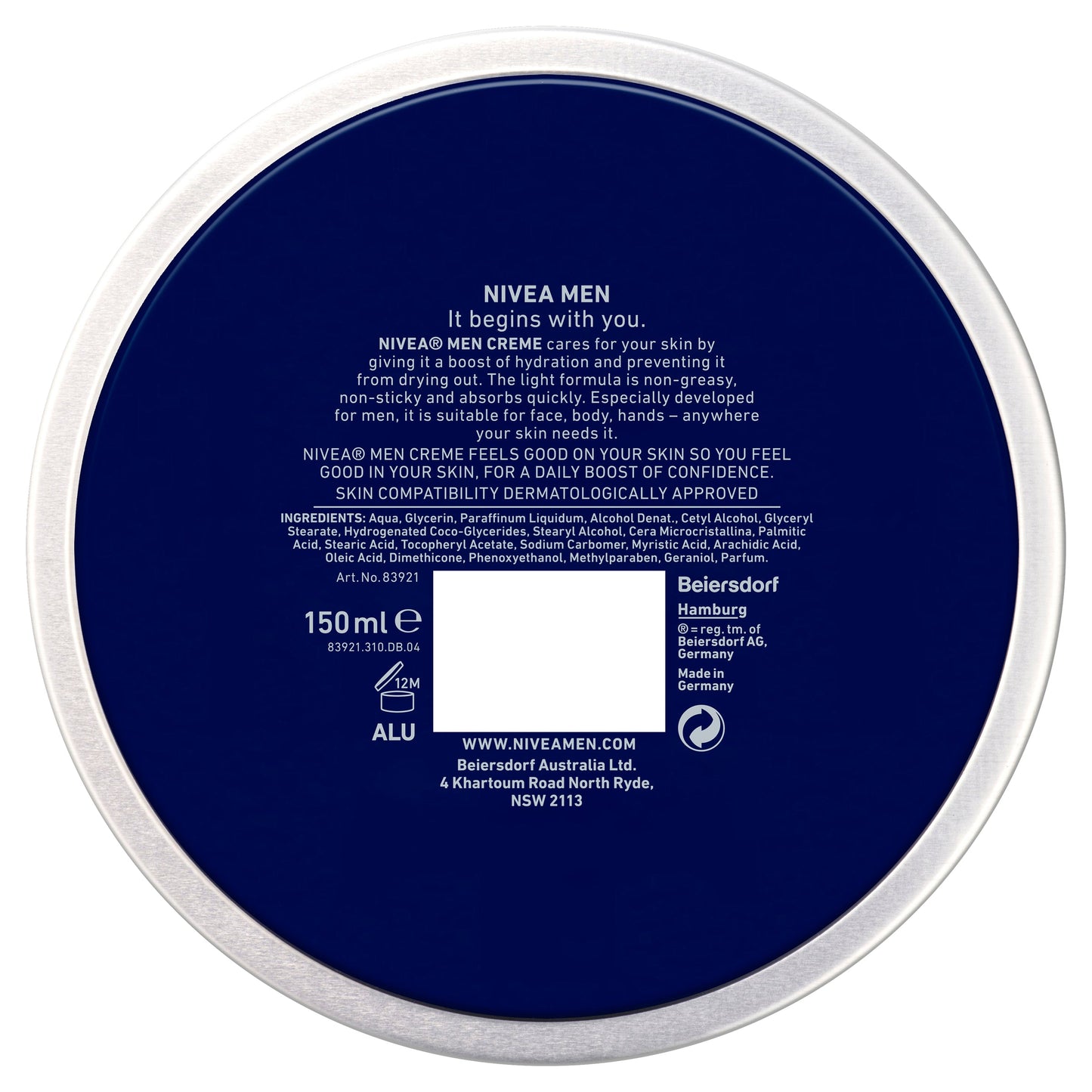 Nivea for Men Creme 150ml - Cutprice Online