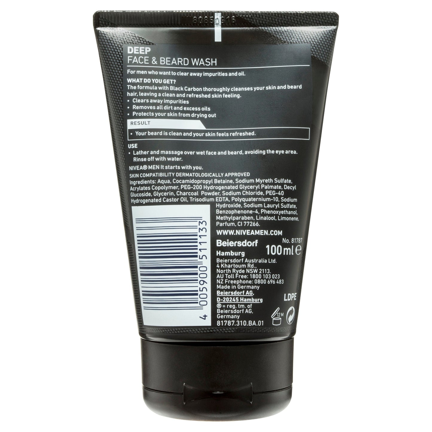 Nivea Men Deep Face Wash 100ml - Cutprice Online