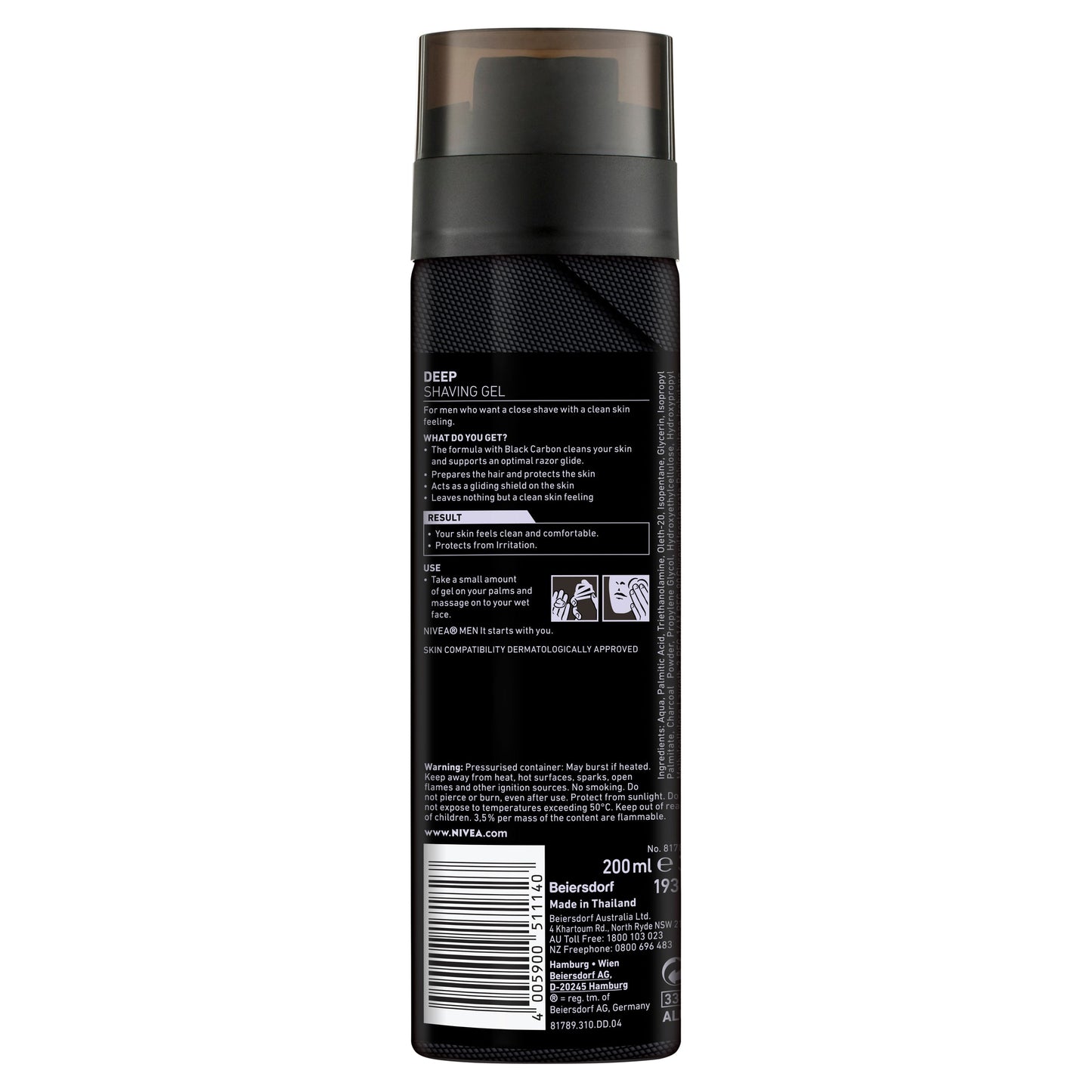 Nivea for Men Deep Shaving Gel Moisturising 200ml - Cutprice Online