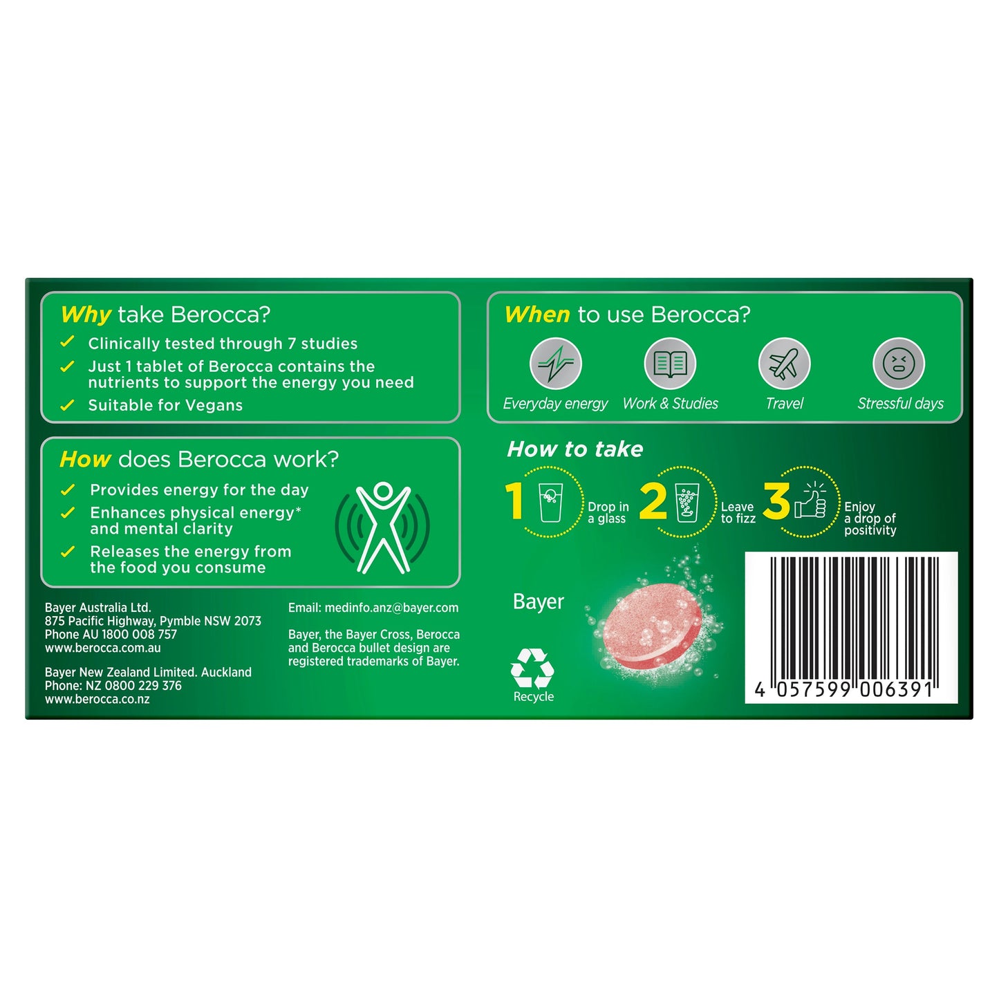 Berocca Energy Vitamin B & C Original Berry Flavour Effervescent Tablets 30 Pack - Cutprice Online