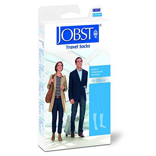 Jobst Unisex Travel Knee High 15-20 mmhg Compression Socks Size 1 Black - Cutprice Online