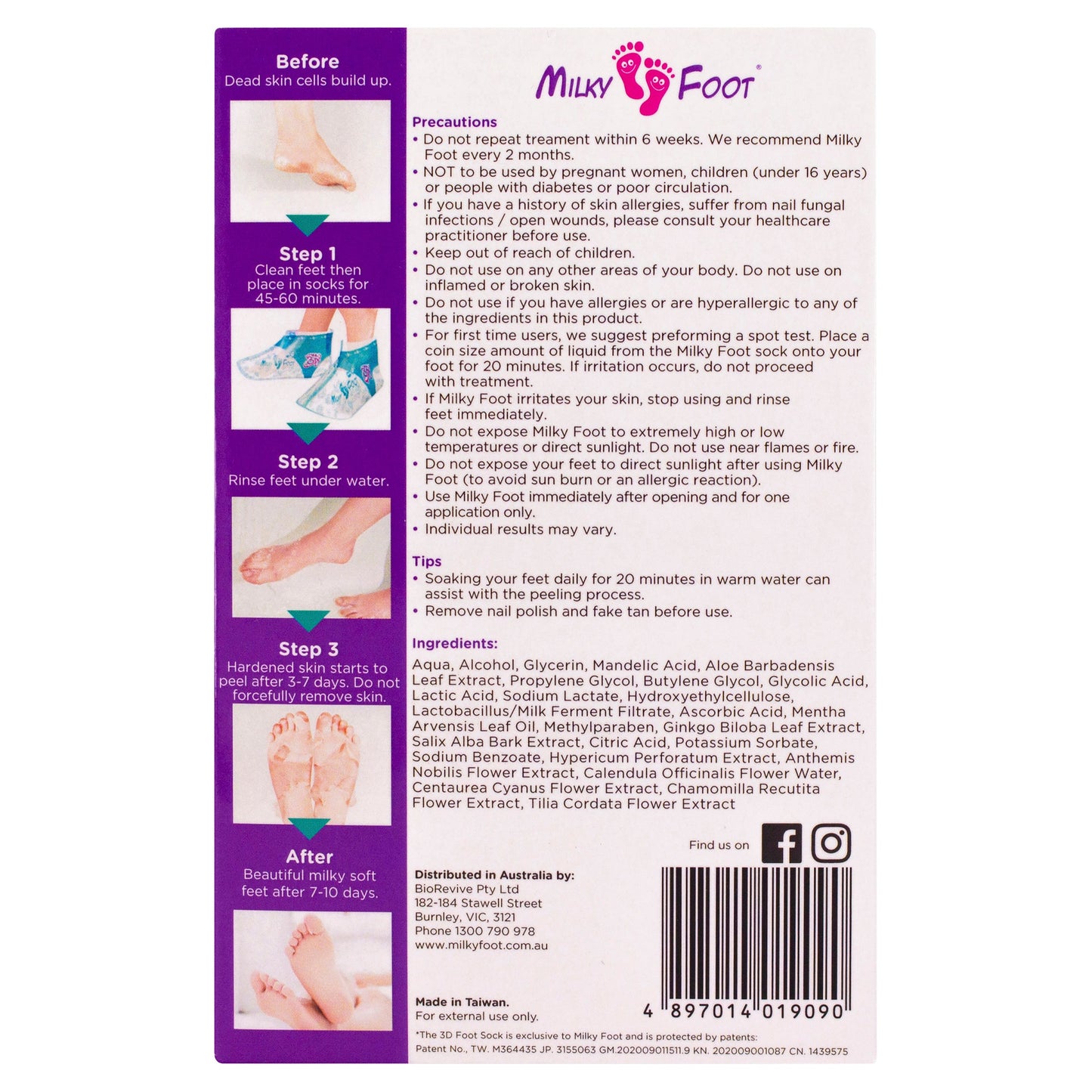 Milky Foot Intense Exfoliating Foot Mask Large - Cutprice Online