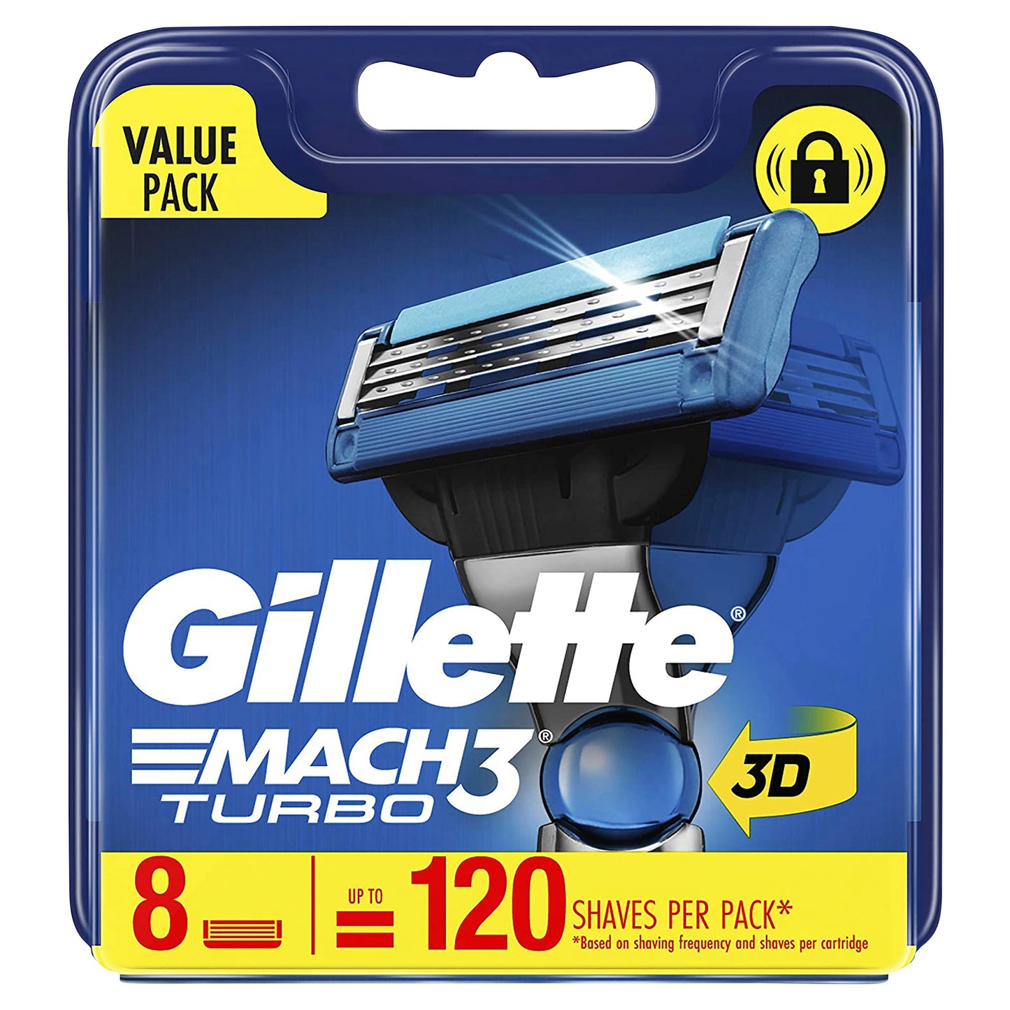 Gillette Mach 3 Turbo 3D Cartridges 8 Pack - Cutprice Online