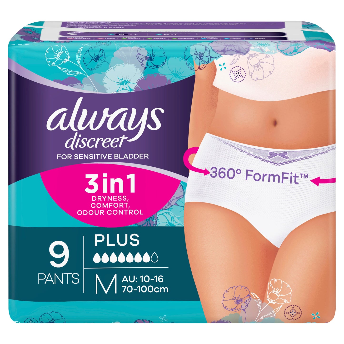 Always Discreet Underwear 9 Pants Medium - Cutprice Online