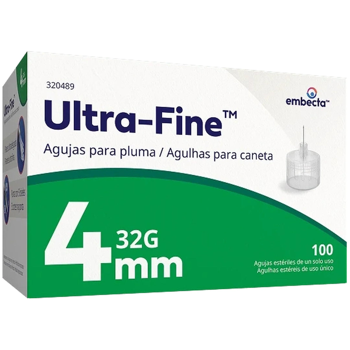 Embecta BD Ultra-Fine Pen Needles 32g x 4mm 100 Pack