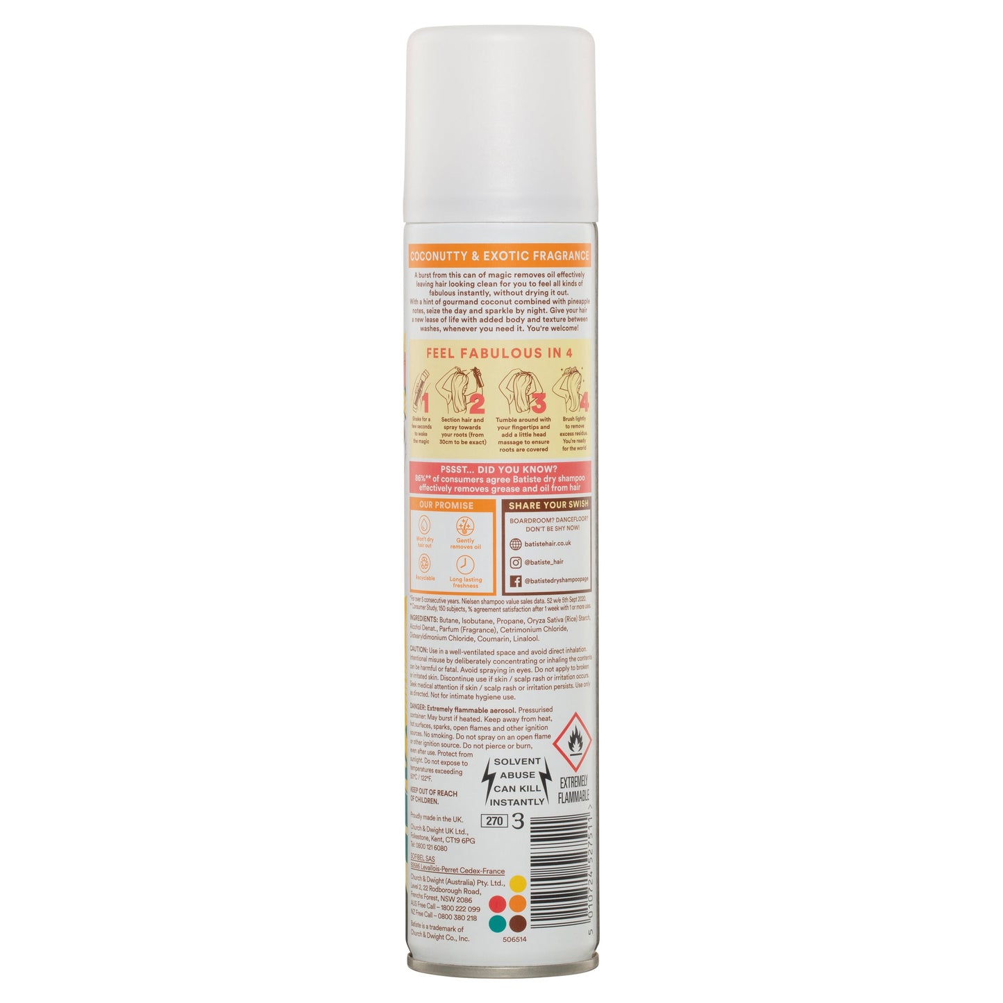 Batiste Tropical Dry Shampoo 200ml - Cutprice Online