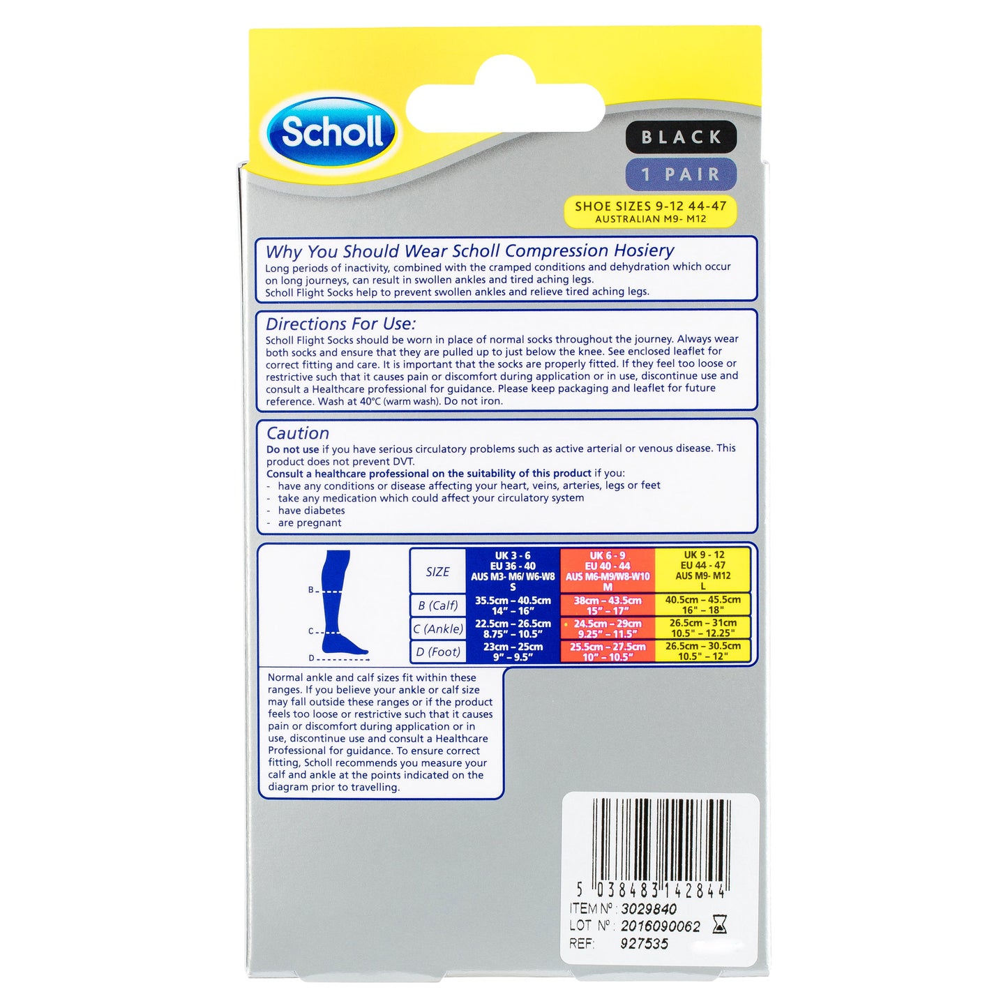 Scholl Flight Socks Size 9-12 - Cutprice Online