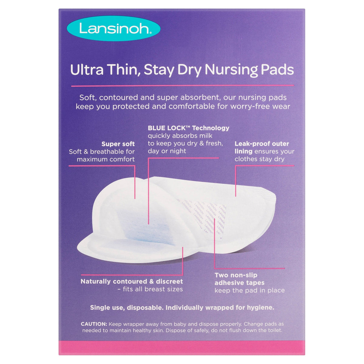 Lansinoh Ultra Thin Stay Dry Nursing Pads 60 Pack