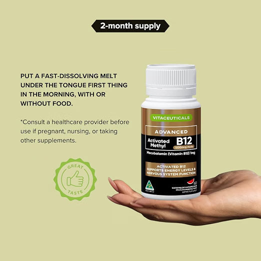 Vitaceuticals Activated Methyl B12 60 Tablets