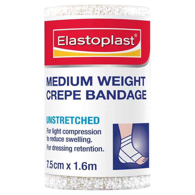 Elastocrepe 46015 Medium Weight Crepe Bandage 7.5cm x 1.6m - Cutprice Online