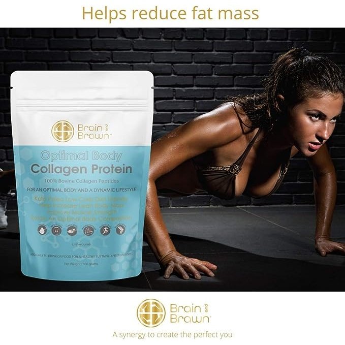 Brain and Brawn Optimal Body Collagen Protein (100% Bovine Collagen Peptides) Unflavoured 300g - Cutprice Online