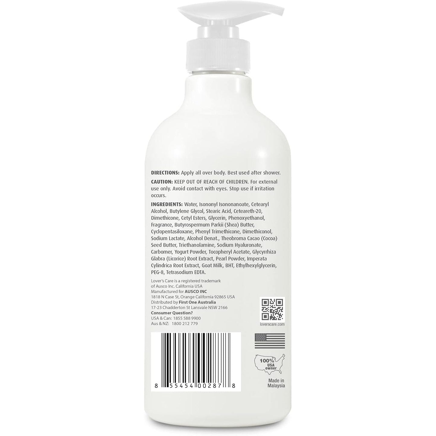 Lovercare Goat's Milk Body Lotion Pearl Powder 800ml