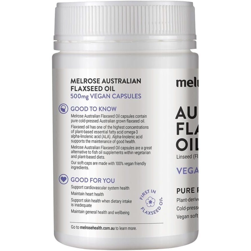 Melrose Australian Flaxseed Oil Vegan Capsules 240vc - Cutprice Online