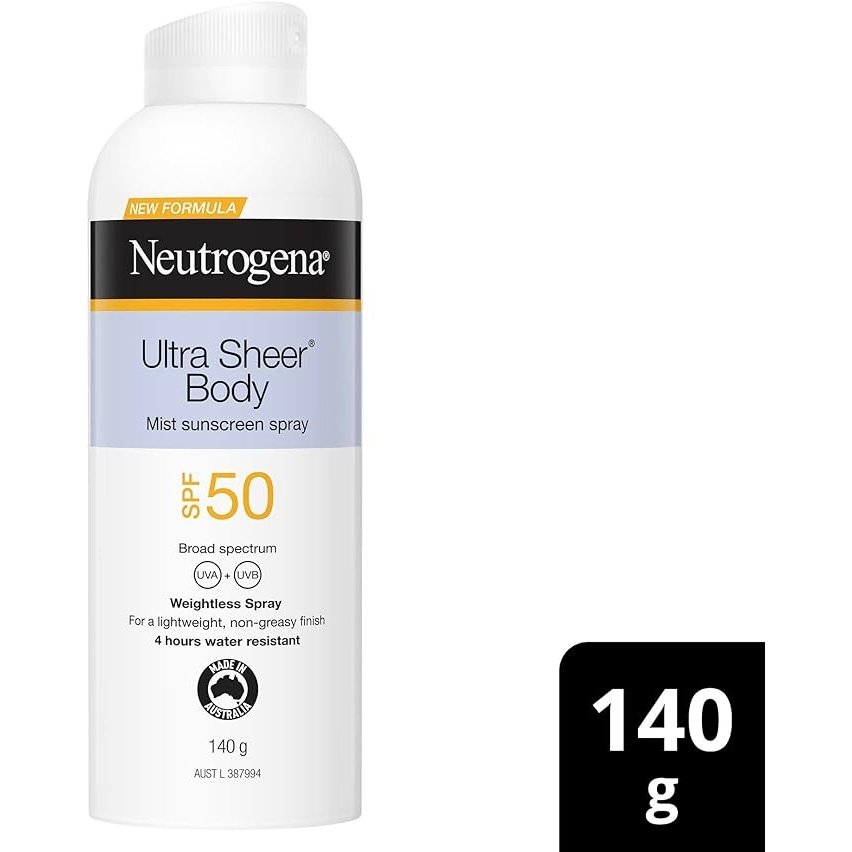 Neutrogena Ultra Sheer Body Mist Sunscreen SPF 50 140g - Cutprice Online