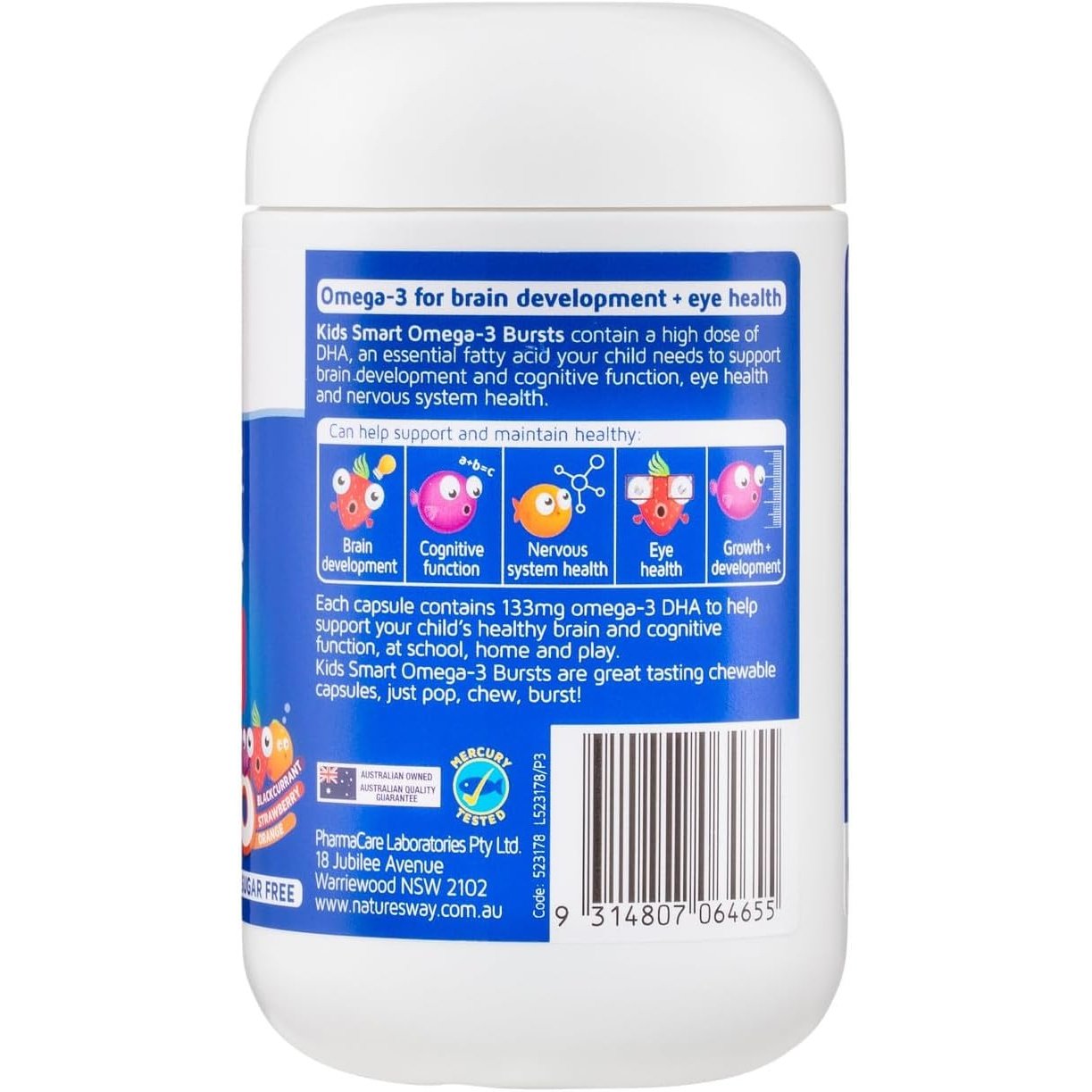 Nature's Way Kids Smart Chewable Omega 3 Fish Oil Trio 60 Pack - Cutprice Online