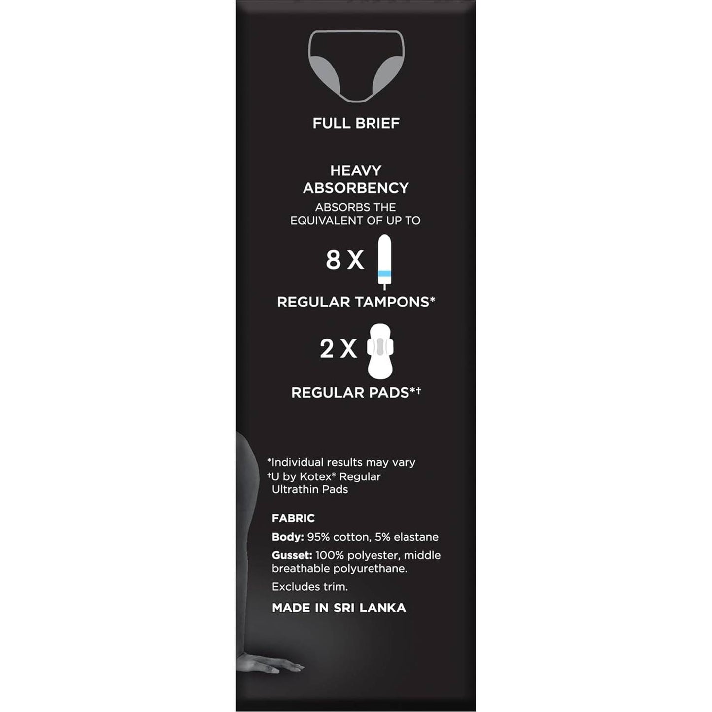 U by Kotex Full Brief Size 12