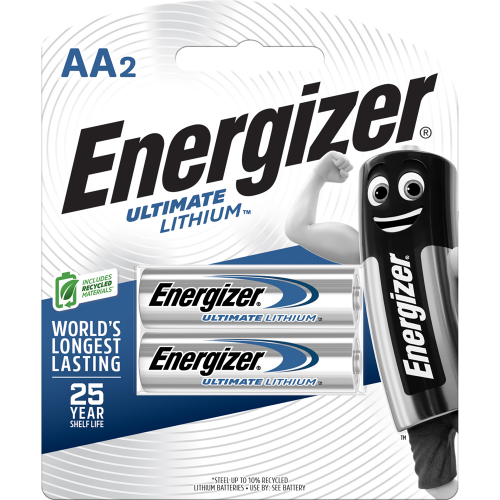 Energizer Ultimate Lithium AA Batteries 2 Pack - Cutprice Online