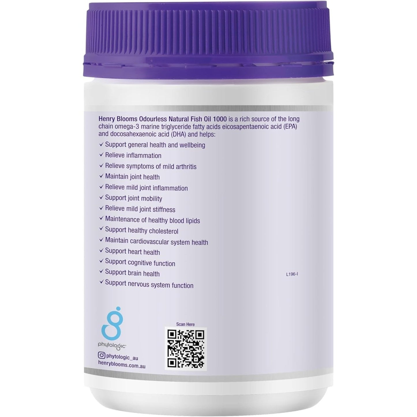 Henry Blooms Odourless Natural Fish Oil 1000 400c - Cutprice Online