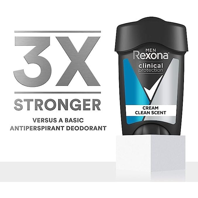 Rexona for Men Clinical Protection Antiperspirant Clean Scent 45ml - Cutprice Online