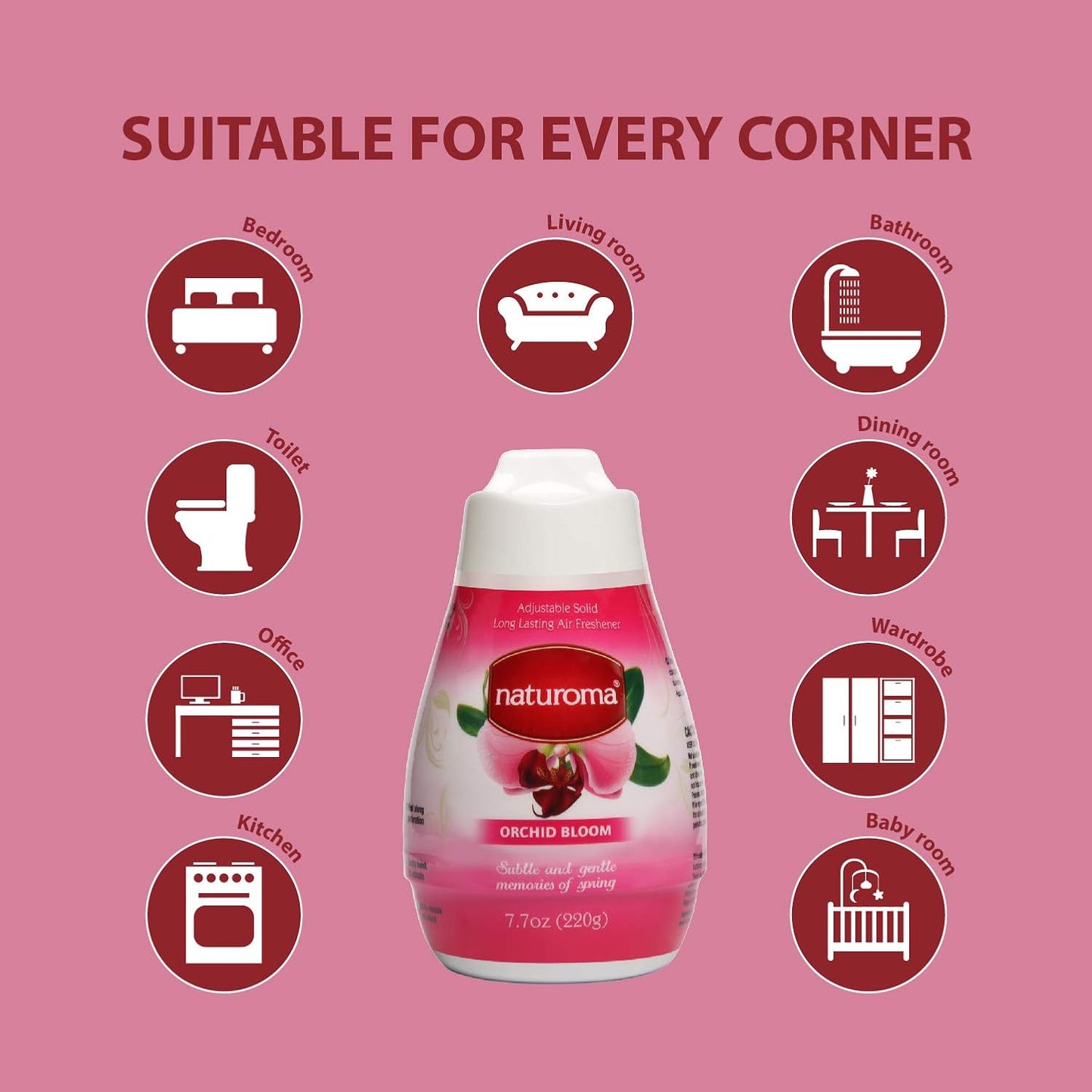 Naturoma Air Freshner Solid Gel Orchid Bloom 220g - Cutprice Online