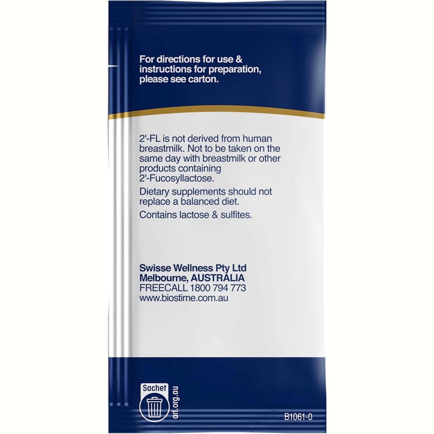 Biostime 2'-FL HMO ProBOOST + Vit D Oral Powder Sachets 1.6g x 28 Pack - Cutprice Online