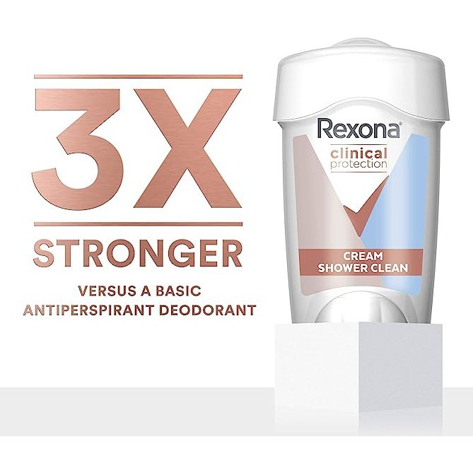 Rexona for Women Clinical Protection Antiperspirant Deodorant Shower Clean 45ml - Cutprice Online