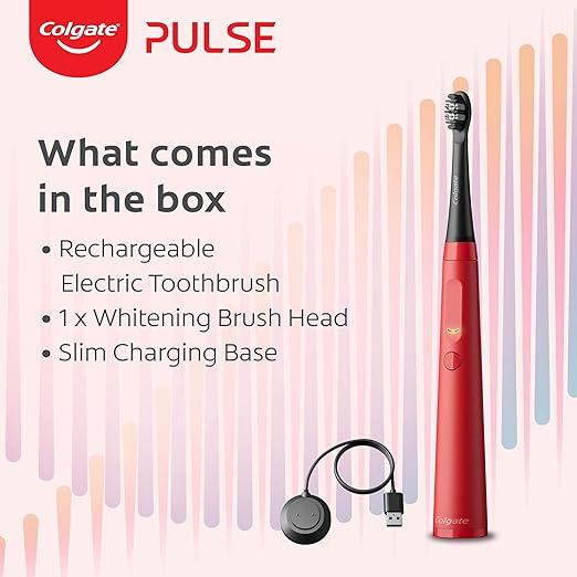 Colgate Electric Toothbrush Series 1 Pulse Whitening Red - Cutprice Online