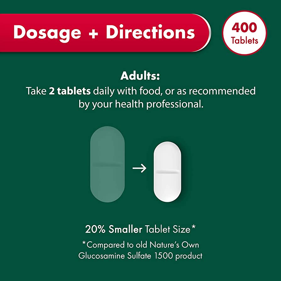 Nature's Own Glucosamine Sulfate 400 Tablets - Cutprice Online