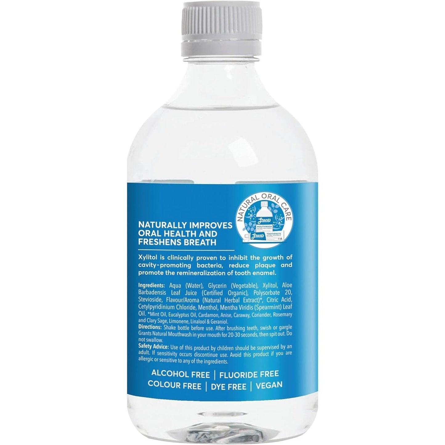 Grants Of Australia Natural Mouthwash Minty Fresh 500ml - Cutprice Online