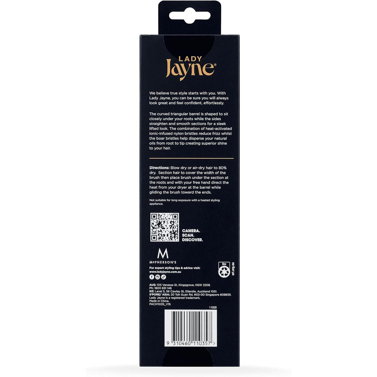 Lady Jayne Salon Pro Angled Vent Styling Brush