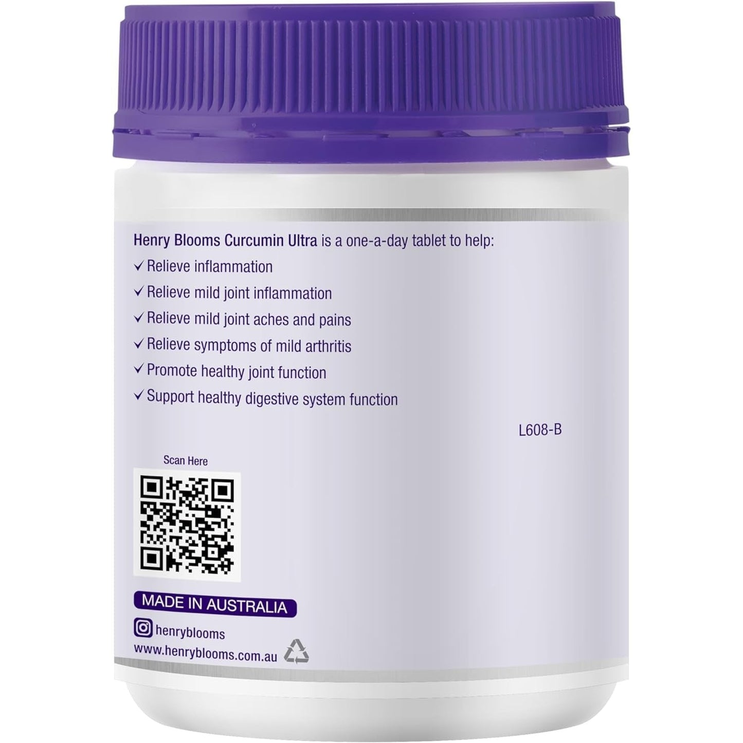 Henry Blooms Curcumin Ultra 1300mg (1 a day) 30t - Cutprice Online