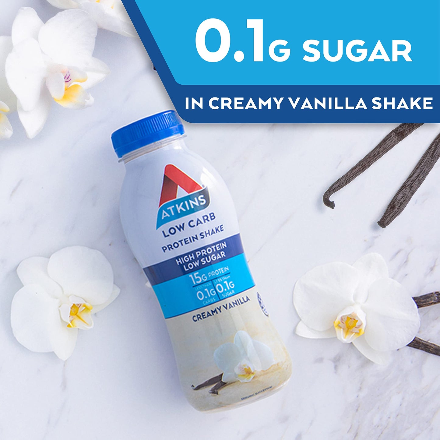 Atkins Low Carb Protein Shake Creamy Vanilla 330ml - Cutprice Online