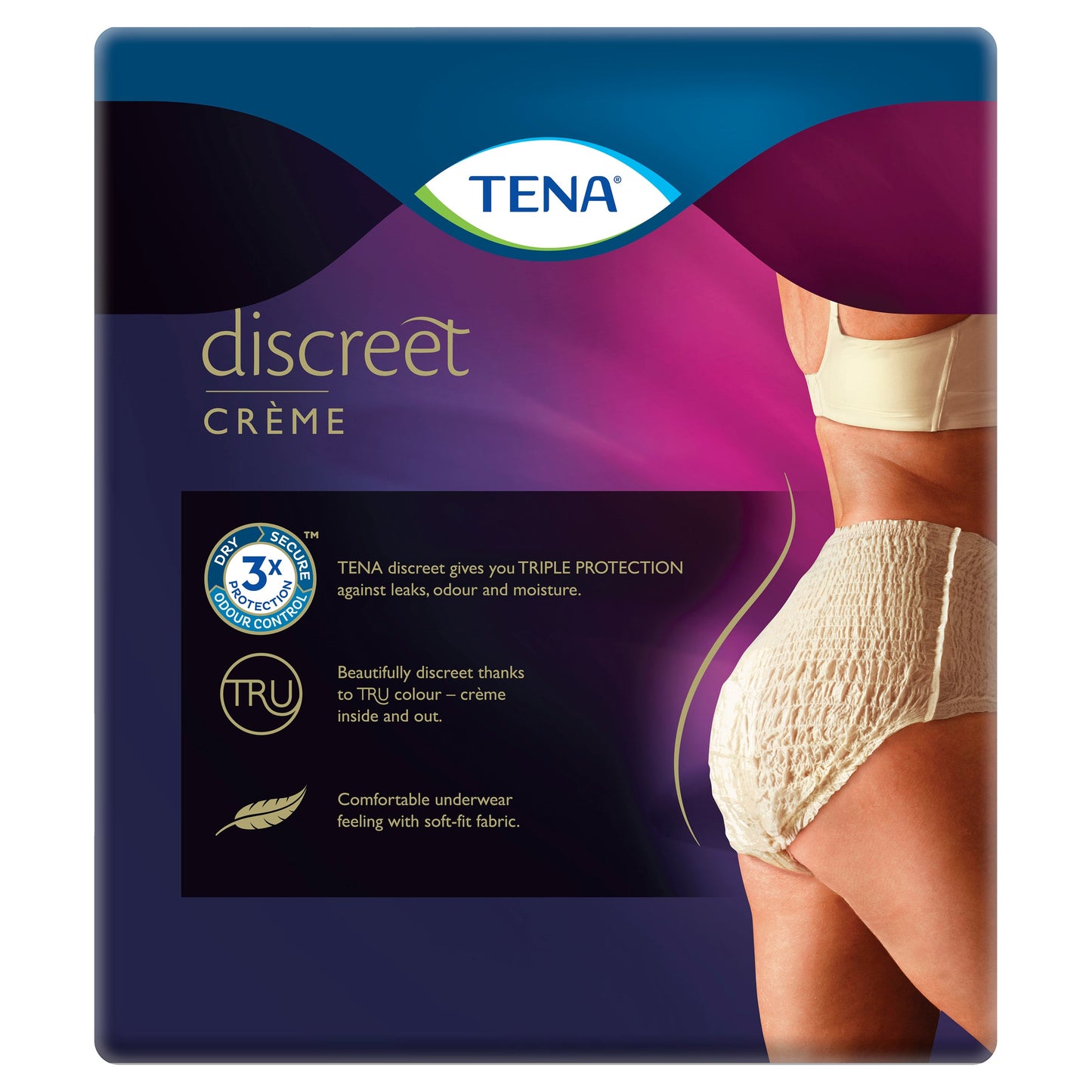 Tena Discreet Cream High Waist Underwear Super Medium 9Pk - Cutprice Online