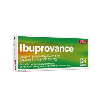 PHARMACY ACTION IBUPROVANCE 256G 24 TABS - Cutprice Online
