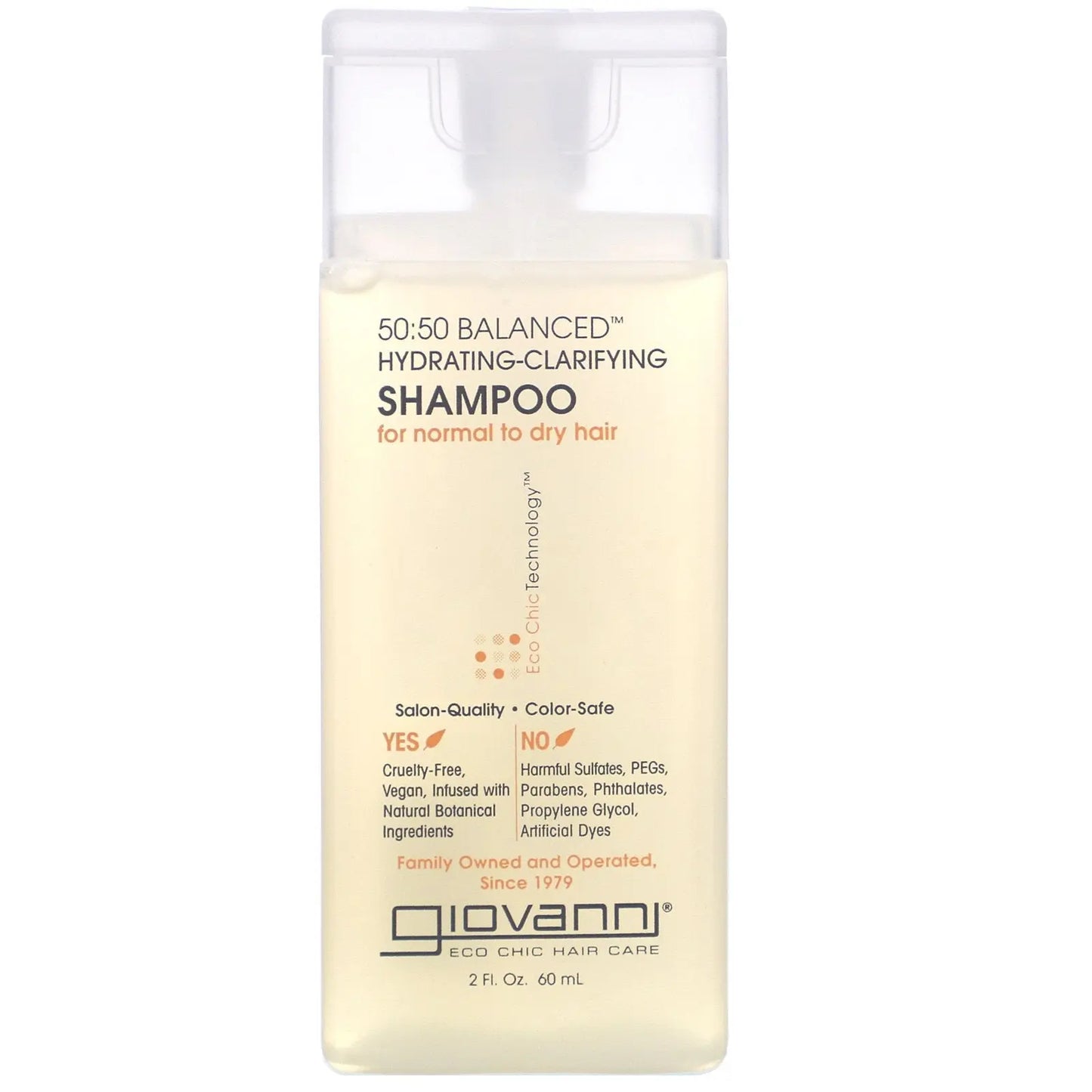 Giovanni Shampoo (Mini) 50/50 Balanced (Normal/Dry Hair) 60ml GIOVANNI