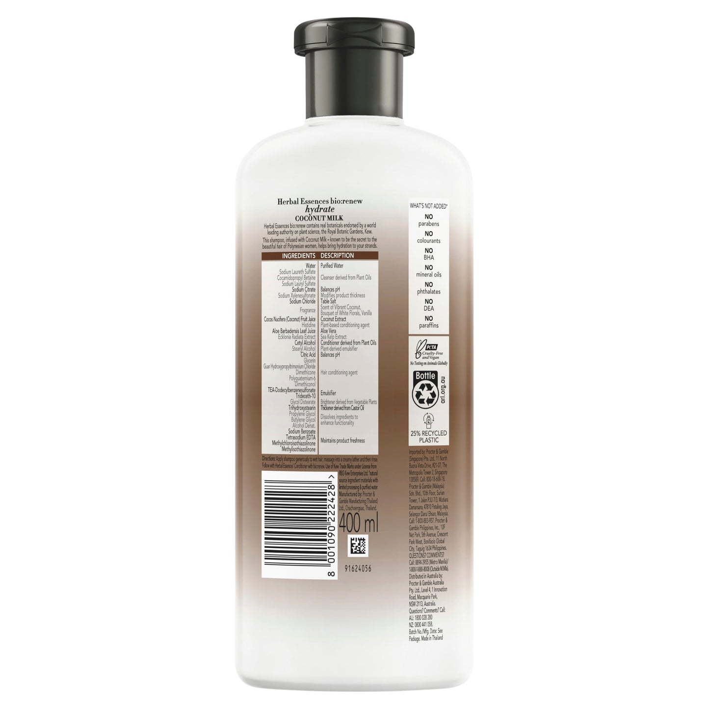 Herbal Essences Bio Renew Hydrate Coconut Milk Shampoo 400ml - Cutprice Online
