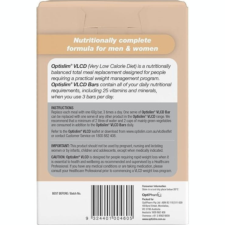 Optislim VLCD Bar Cookies and Cream Bars 5 Pack - Cutprice Online