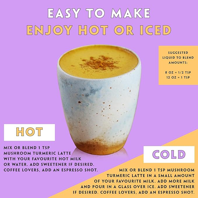 Teelixir Organic Mushroom Turmeric Latte (Starring Cordyceps and Ginger) 100g - Cutprice Online