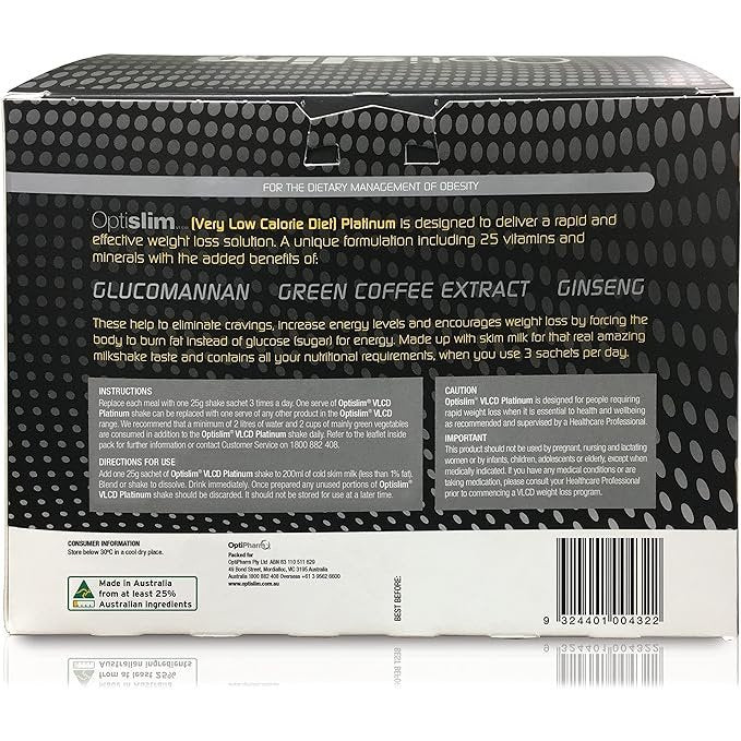 Optislim VLCD Platinum Coffee Shake 21x25g Sachets - Cutprice Online