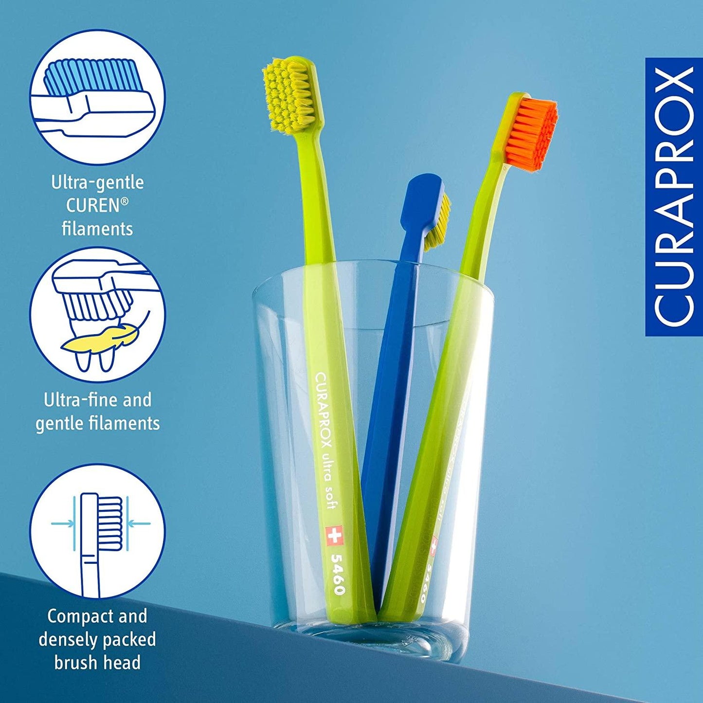 Curaprox 5460 Ultra Soft Toothbrush Trio Pack - Cutprice Online