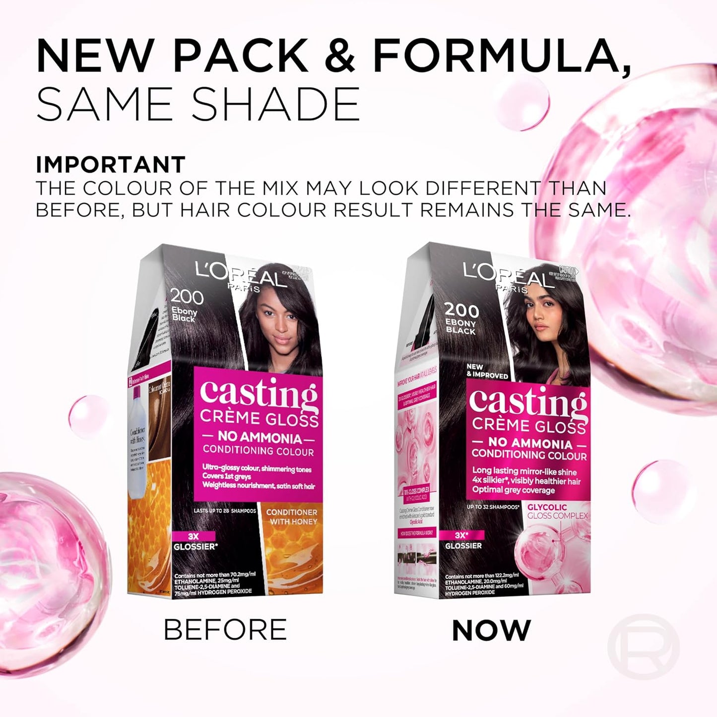 L'Oréal Paris Casting Crème Gloss 200 Ebony Black Semi-Permanent Hair Colour