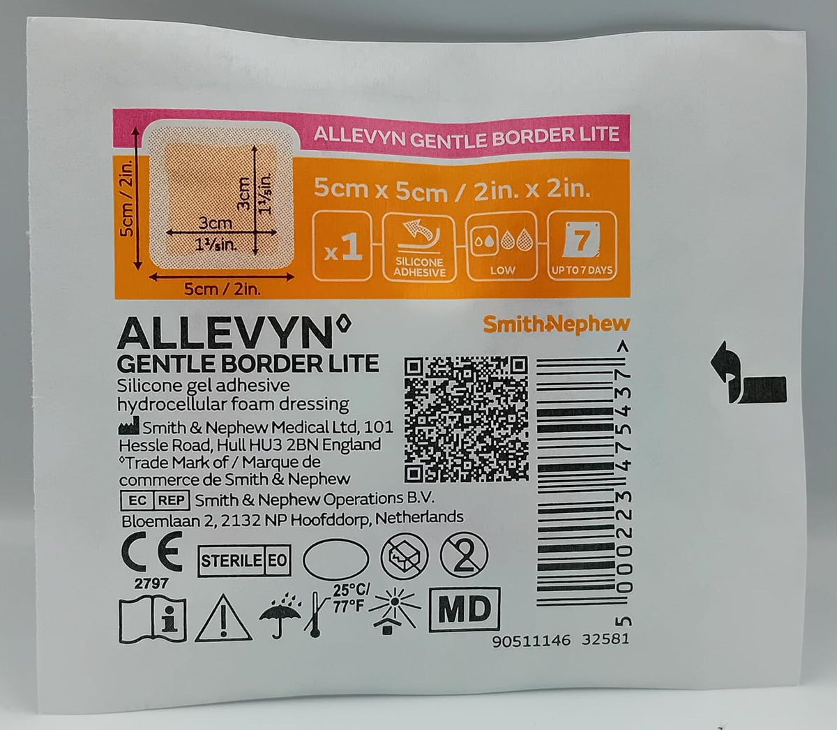 Allevyn Gntl Bord Lite 5cmx5cm(Pack of 10)