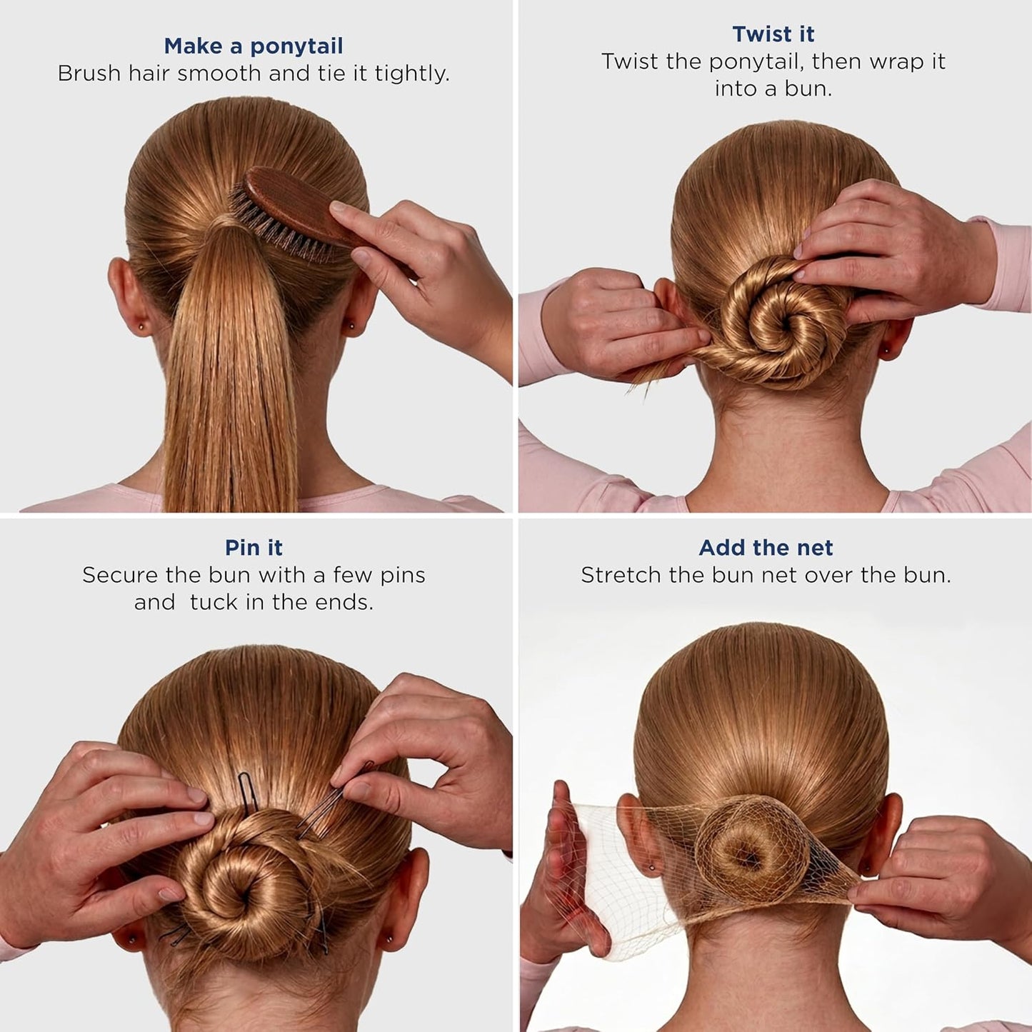 Lady Jayne Blonde Bun Nets 3 Pack