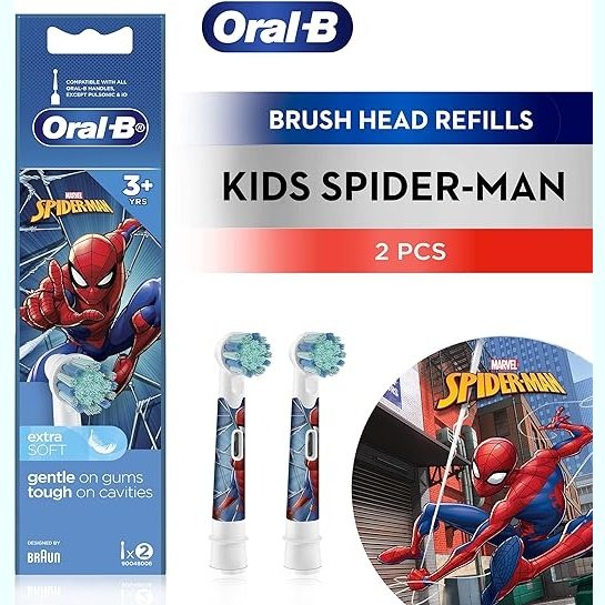 Oral B Power Vitality Kids Stages Refill Spiderman 2 Pack - Cutprice Online
