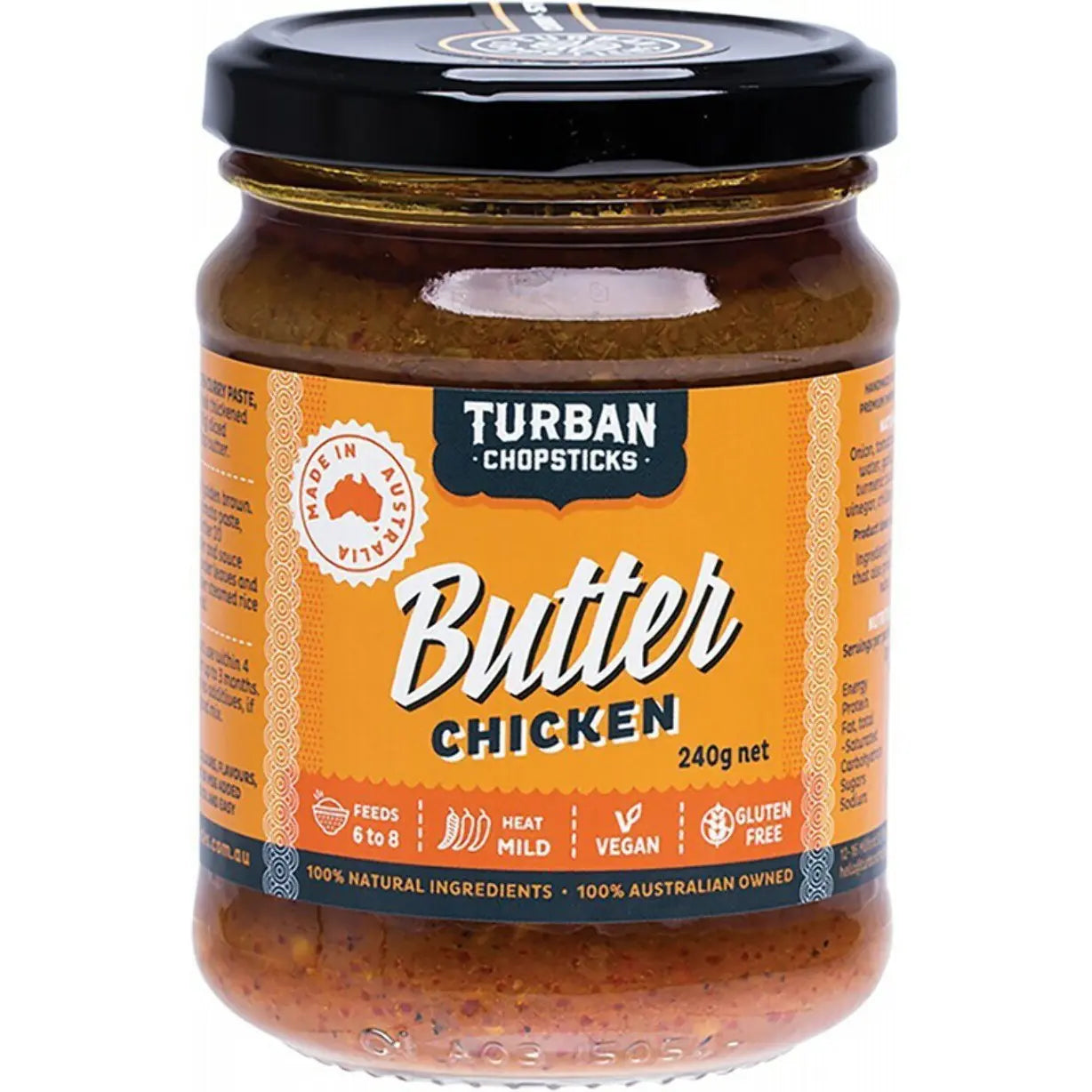 TURBAN CHOPSTICKS Curry Paste Butter Chicken 240g TURBAN CHOPSTICKS