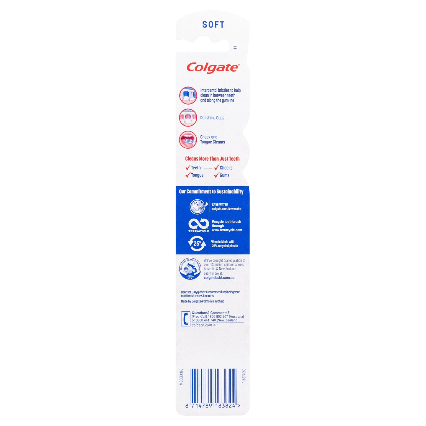 Colgate 360 Whole Mouth Clean Compact head Toothbrush Soft - Cutprice Online